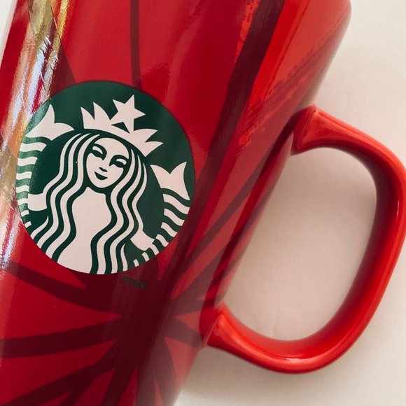 STARBUCKS "Christmas Blend" Vintage Red 2014 Collectible Mug NWOT - Picture 5 of 5